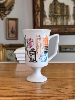Vintage Georgian China Beer Stein Mug Footed Coffee Cup Collingwood Ontario